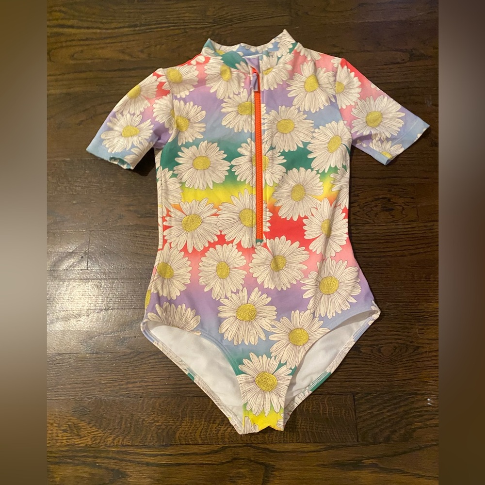 Mini Boden Multicolor Daisy Kids Swimsuit